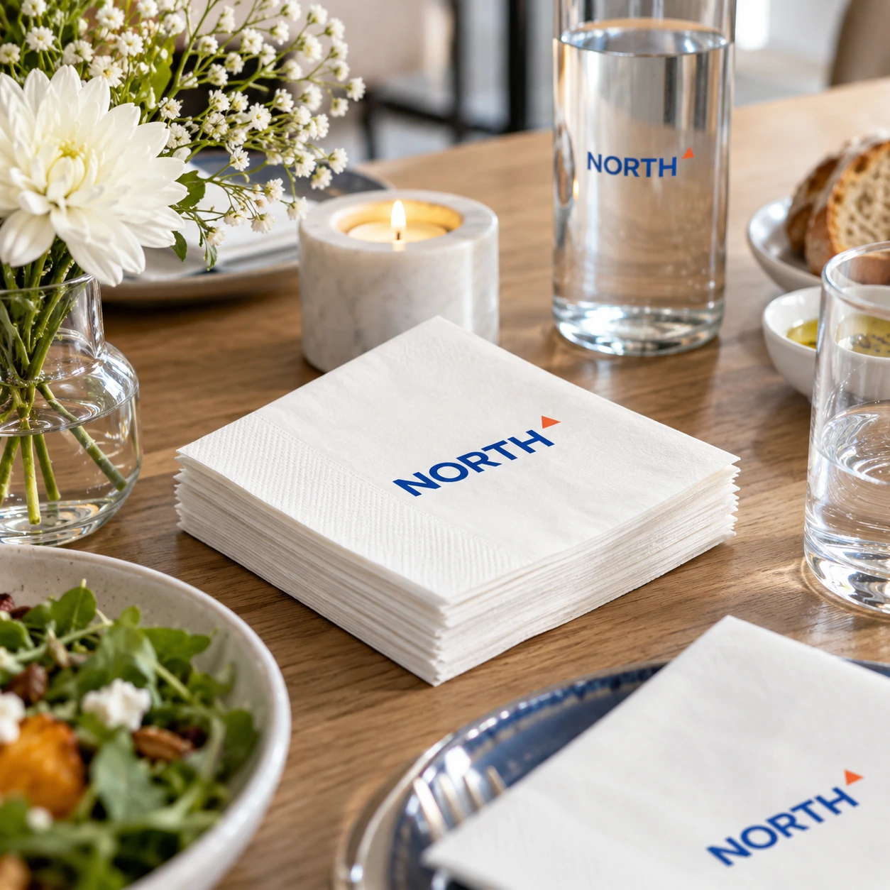 Illustrative printed napkins