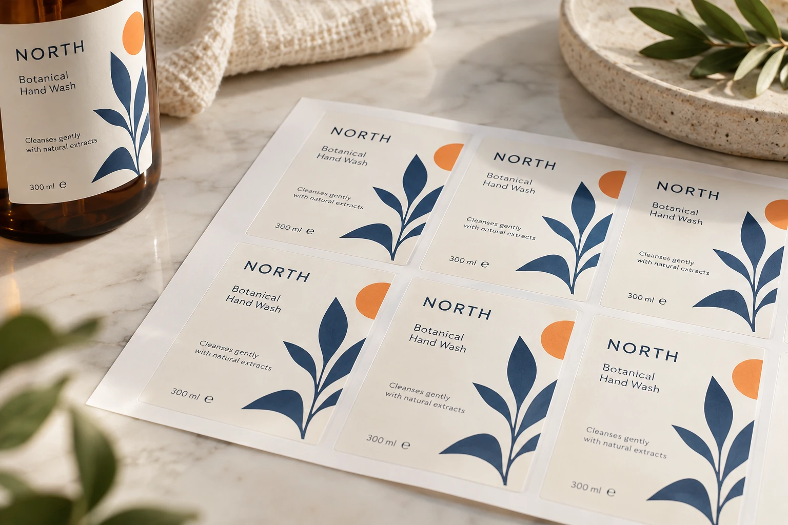 Illustrative product labels