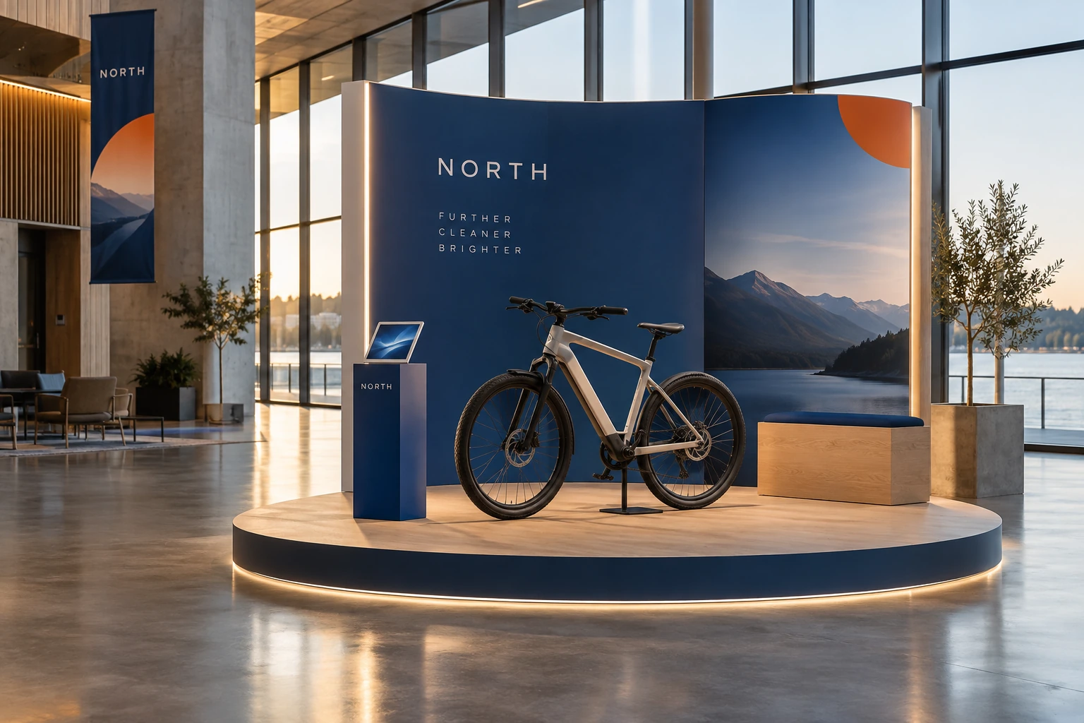 Illustrative product launch displays