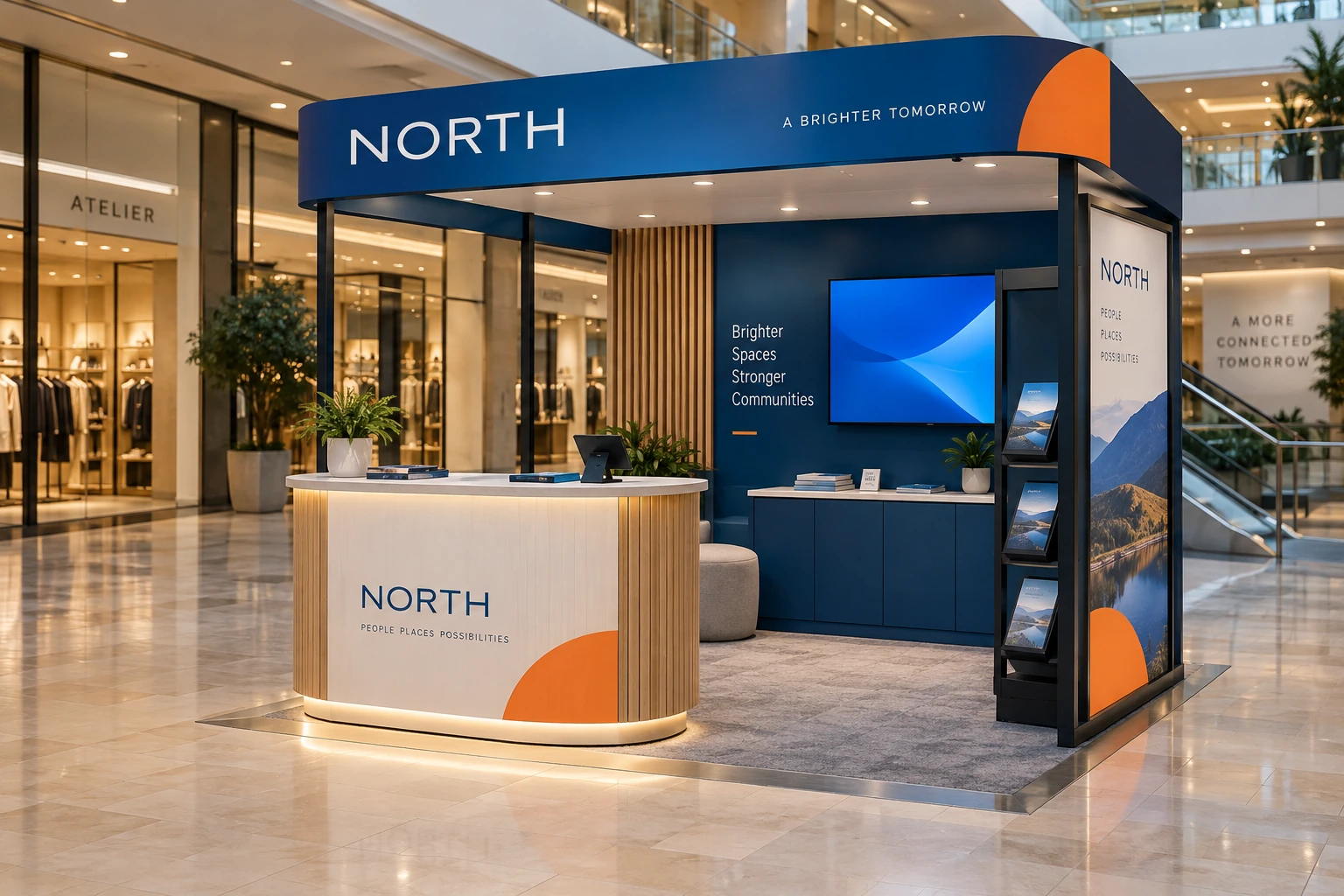 Illustrative promotional kiosks