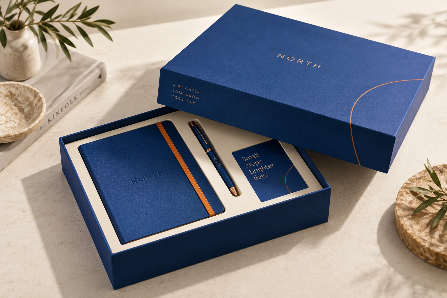 Illustrative rigid gift boxes