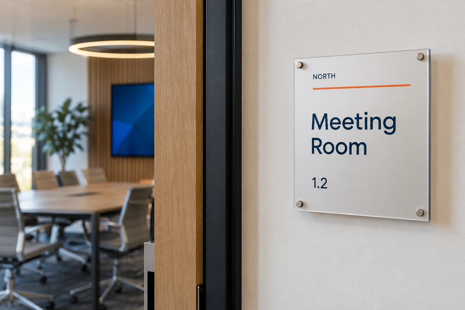 Illustrative room and door signs