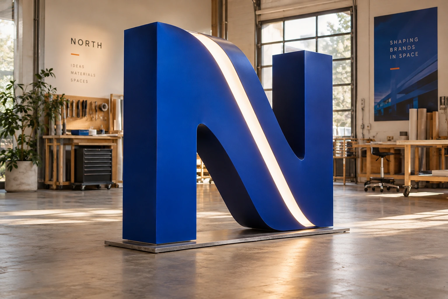 Illustrative sculptural brand installations