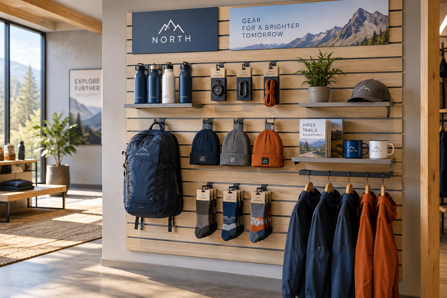 Illustrative slatwall displays