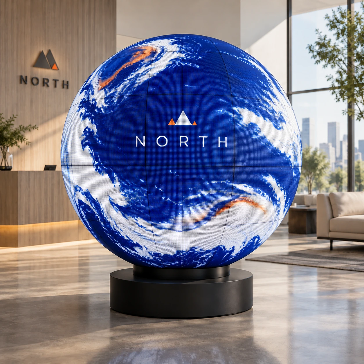 Illustrative spherical led displays