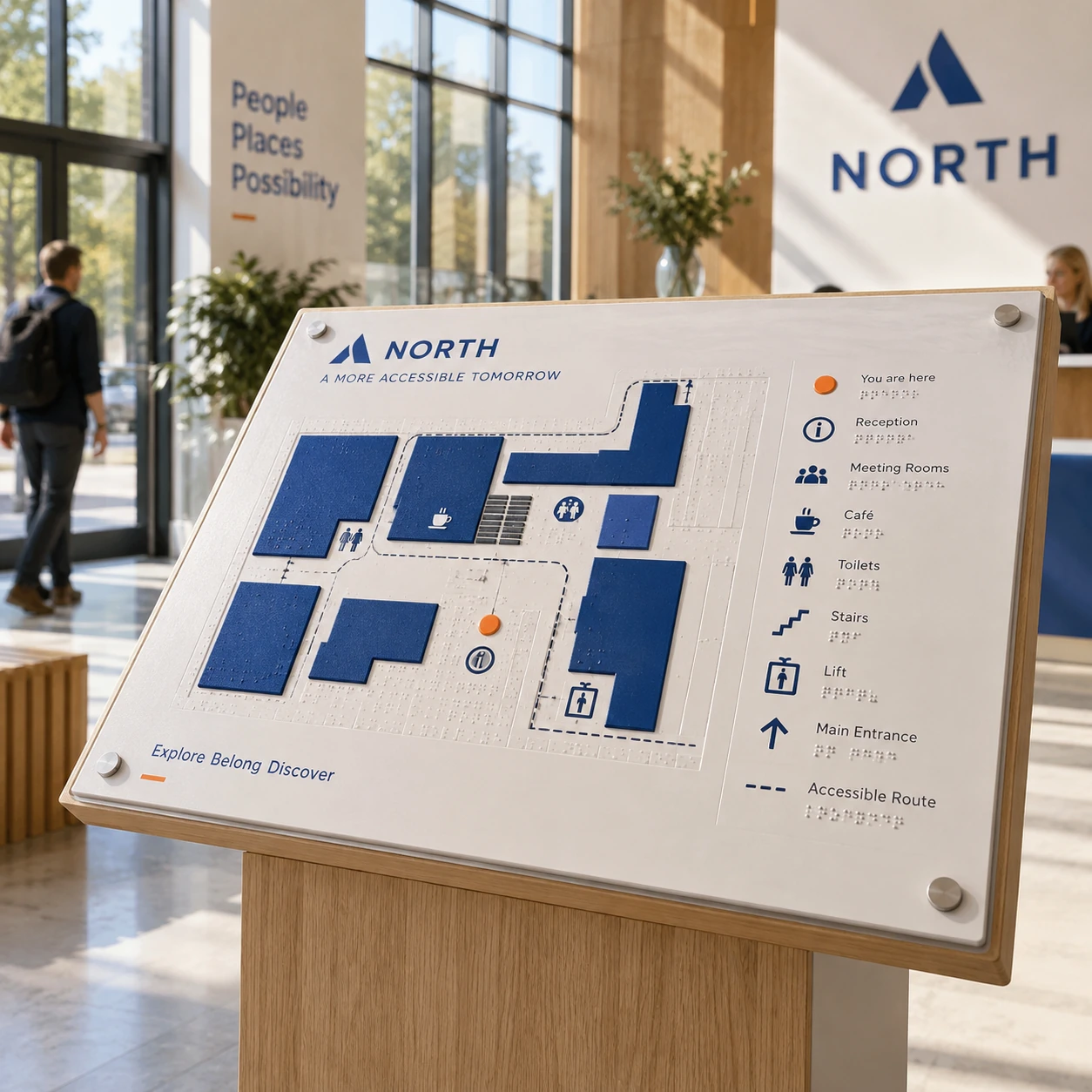 Illustrative tactile orientation maps